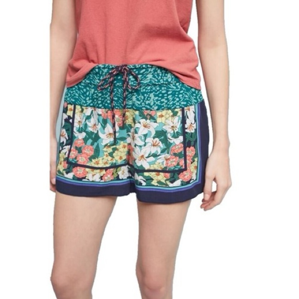 Anthropologie Hei Hei Floral Lotus Print Women's Shorts - Multicolor S